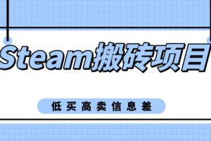 Steam搬砖项目，低买高卖可月赚5000+