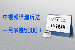 2023【中视频项目】最新玩法，从0到1详细讲解，平台不倒，一直收益到老！